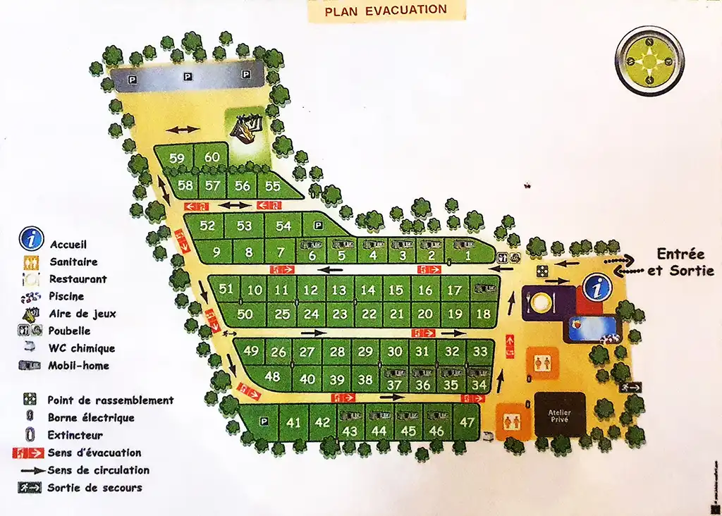 Plan camping des Nations Parc du Pilat